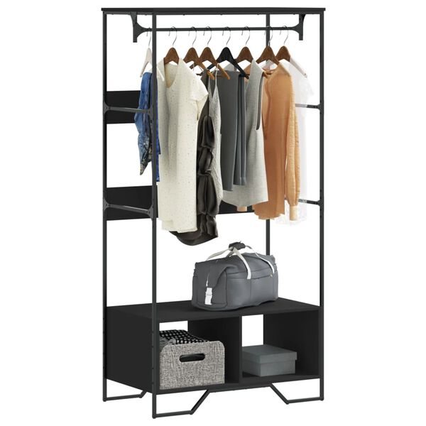 vidaXL Ormar crni 90 x 50 x 180 cm od konstruiranog drva