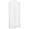 vidaXL Gabionska ko&scaron;ara s lukom 100x30x220/240 cm pocinčano željezo