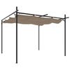 vidaXL Pergola s pomičnim krovom smeđesiva 295 x 292 x 230 cm
