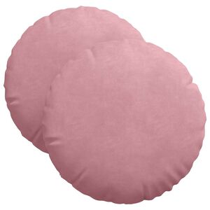 vidaXL Jastučići za sjedenje 2 pcs Ružičasta &Oslash; 40 x 13 cm Bar&scaron;un