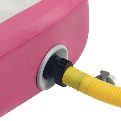 vidaXL Strunjača na napuhavanje s crpkom 500 x 100 x 15 cm PVC roza