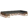 vidaXL Set vanjskih sofa s jastukom 10 pcs Prirodna i antracit