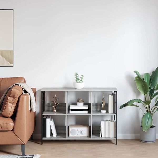 vidaXL Polica Siva Sonoma 102 x 32 x 72,5 cm Konstruirano drvo