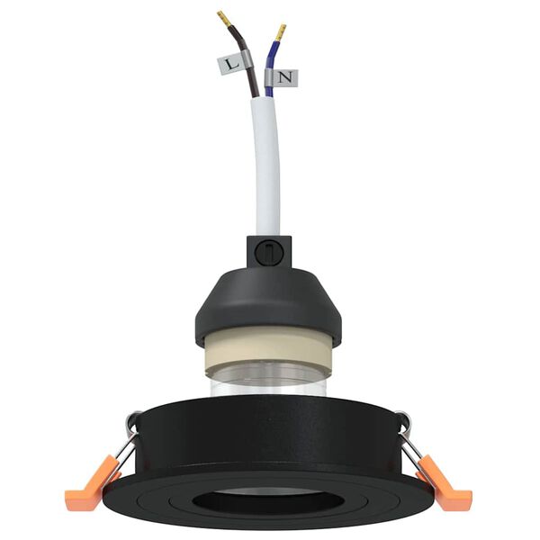 vidaXL Reflektor 24 pcs Crna 9 x 9 x 2 cm Aluminij