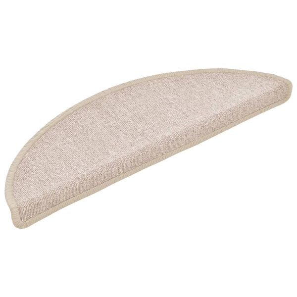 vidaXL Prostirke za stepenice 10 kom 56x17x3 cm poluokrugle boje taupe