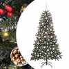 vidaXL Umjetno božićno drvce Zelena 180 cm PVC, Plastika i Čelik