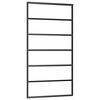 vidaXL Klizna vrata od stakla ESG i aluminija 102 x 205 cm crna