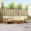 vidaXL Set vanjskih sofa s jastukom 7 pcs Prirodna i krem