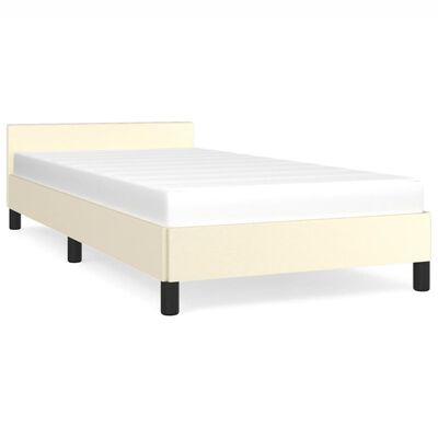 vidaXL Okvir za krevet s uzglavljem krem 80 x 200 cm od umjetne kože