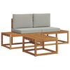 vidaXL Set vanjskih sofa 3 kom. Prirodna