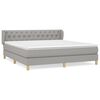 vidaXL Krevet box spring s madracem svjetlosiva 160x200 cm tkanina