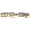 vidaXL Set vanjskih sofa 9 pcs Bijela i svjetlosiva 79 x 79 x 37 cm
