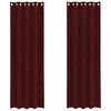 vidaXL Zavjese za zamračivanje 2 pcs Vinska crvena 140 x 225 cm Bar&scaron;un