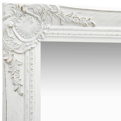 vidaXL Zidno ogledalo u baroknom stilu 40 x 40 cm bijelo