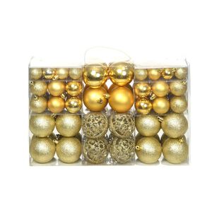 vidaXL Set božićnih kuglica 100 komada 3/4/6 cm zlatni