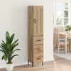 vidaXL Highboard Umjetnički hrast 34,5 x 34 x 180 cm Konstruirano drvo