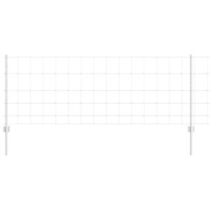 vidaXL Ograda s postovima Srebrno 0,8 x 25 m Čelik
