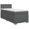 vidaXL Boxspring krevet s madracem Tamnosiva 90 x 190 cm Tkanina