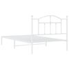vidaXL Metalni okvir za krevet s uzglavljem bijeli 100x200 cm