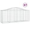 vidaXL Lučne gabionske ko&scaron;are 7 kom 200x50x80/100 cm pocinčano željezo