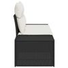 vidaXL Vrtni kauč Crna 123 x 62 x 69cm poliratan
