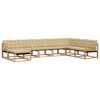 vidaXL Set vanjskih sofa s jastukom 8 pcs Bijela i bež
