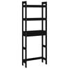 vidaXL Stalak za kupaonicu crni 63 x 26 x 171 cm od masivne borovine