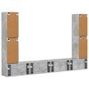 vidaXL Set TV komoda 8 pcs Betonski sivi Konstruirano drvo