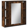 vidaXL Kupaonski ormarić s ogledalom boja hrasta 60x16x60 cm drveni