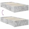 vidaXL Krevetna konstrukcija s uzglavljem Betonski sivi 100 x 200 cm