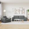 vidaXL Set sofe 2 pcs Tamno siva 222 x 80 x 82 cm tkanina