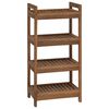 vidaXL Polica za kupaonicu Prirodna 45 x 30 x 97 cm Čvrsto teak drvo