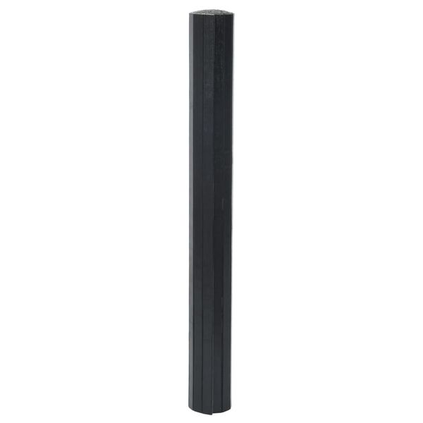vidaXL Tepih pravokutni crni 70 x 500 cm od bambusa