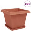vidaXL Saksije za biljke 24 kom. Crvena cigla Plastika