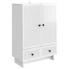 vidaXL Kreveta Visoki Sjaj Bijeli 66 x 34,5 x 95 cm