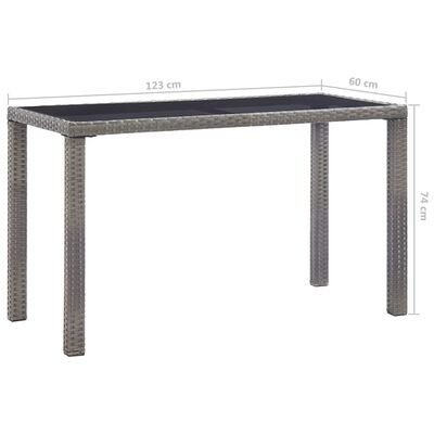 vidaXL Vrtni stol antracit 123 x 60 x 74 cm od poliratana