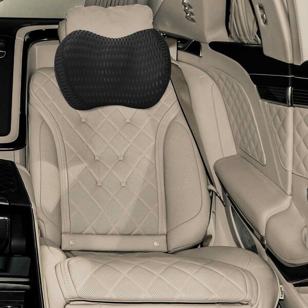 vidaXL Jastuk za vrat Crna Pjena za pamćenje 30,5 x 21,5 x 13 cm