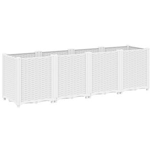 vidaXL Vrtna sadilica bijela 160 x 40 x 53 cm od PP-a