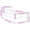 vidaXL Otomanski krevet s madracem krem 90x200 cm tkanine