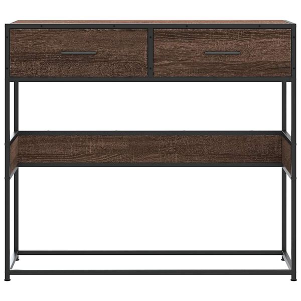 vidaXL Konzolni stol boja hrasta 90x35x80 cm konstruirano drvo