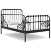 vidaXL Produživi okvir za krevet crni metalni 80 x 130/200 cm