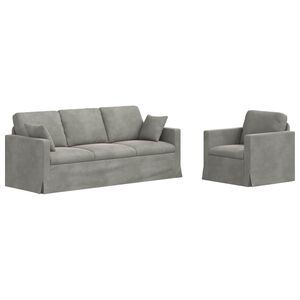 vidaXL Set sofe 2 kom. Svijetlo siva Bar&scaron;un
