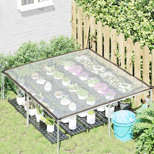 vidaXL Prozirna cerada s ušicama za vezice 2x2 m polietilen