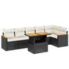 vidaXL 7-dijelni set vrtnih sofa od poliratana s jastucima crni