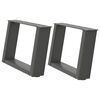 vidaXL Noge za klub stolić U-oblik 2 kom antracit 40 x (30-31) cm čelik