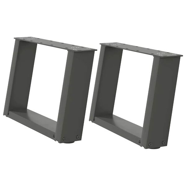 vidaXL Noge za klub stolić U-oblik 2 kom antracit 40 x (30-31) cm čelik