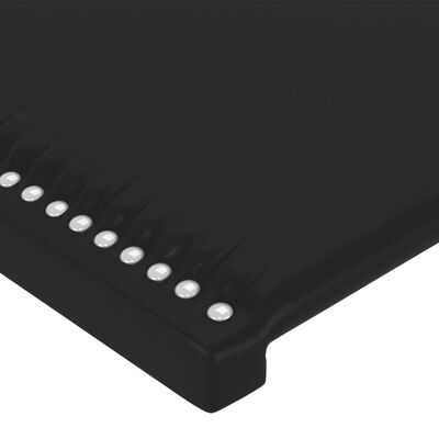 vidaXL LED uzglavlje crno 183 x 16 x 118/128 cm od umjetna koža