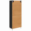 vidaXL Highboard s ladicama 2 pcs Crni hrast Konstruirano drvo
