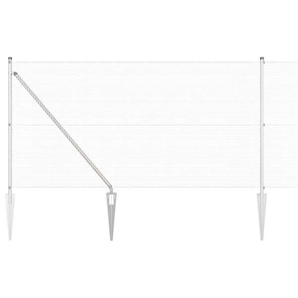 vidaXL Stup za ogradu Srebrno 50 x 1,4 m (16 x 16 mm mreža) Čelik