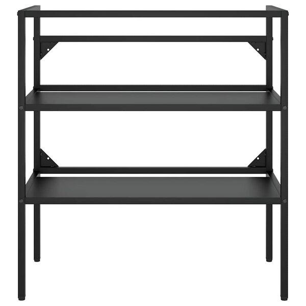 vidaXL Okvir za kupaonski umivaonik crni 79 x 38 x 83 cm željezni